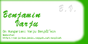 benjamin varju business card